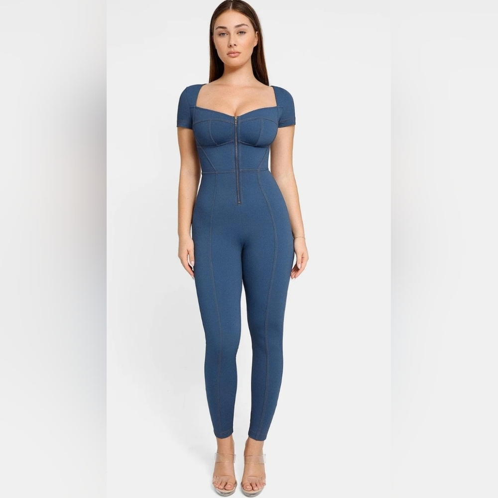 Popilush Shapewear Denim Sculpting Jumpsuit Women's XXL Pants New